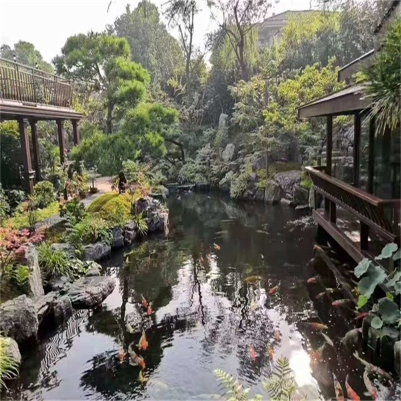 重庆庭院小型鱼池假山图片